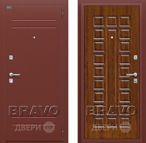 Входная металлическая Дверь Bravo Оптим Нова Французский Дуб в Зарайске