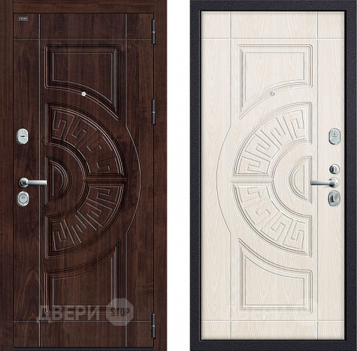 Входная металлическая Дверь Groff P3-312 Темная вишня/ Беленый дуб в Зарайске