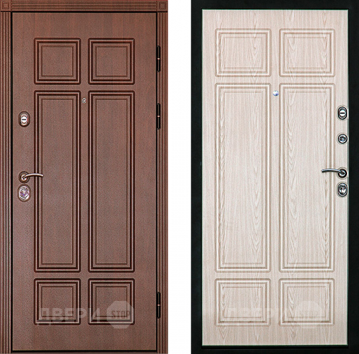 Входная металлическая Дверь (Дверной Континент) Консул Беленый дуб в Зарайске