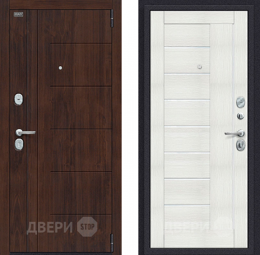 Входная металлическая Дверь Bravo Оптим Модерн Bianco Veralinga в Зарайске