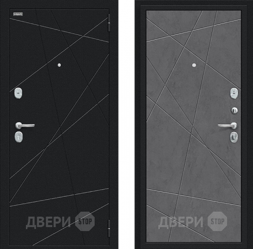 Входная металлическая Дверь Bravo Граффити-5 Букле черное/Slate Art в Зарайске
