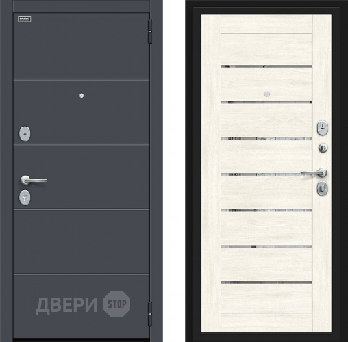 Входная металлическая Дверь Bravo Прайд Kale Graphite Pro/Nordic Oak в Зарайске