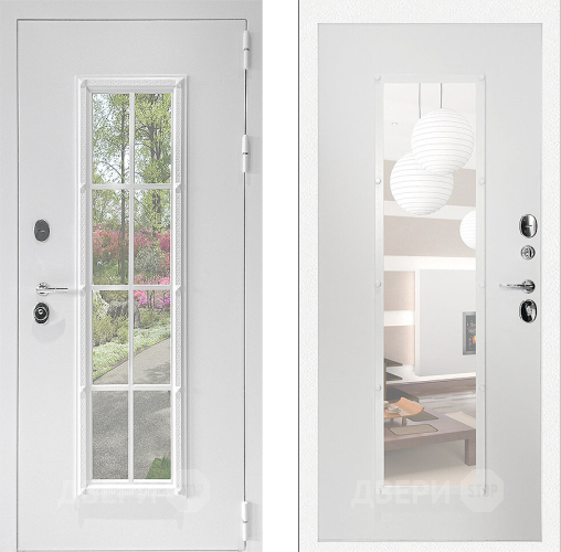 Входная металлическая Дверь Дверной Континент Тичино Белая в Зарайске