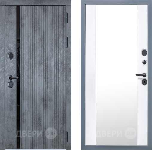 Входная металлическая Дверь Сударь МХ-46 Бетон Зеркало в Зарайске