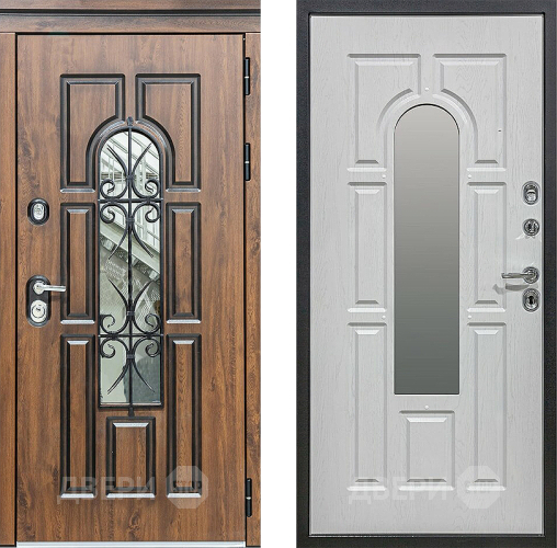 Входная металлическая Дверь Сударь МХ-32 Винорит Альберо Браш с Ковкой и окном в Зарайске
