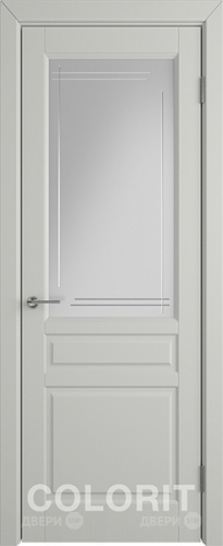 Межкомнатная дверь К2 ПО светло-серая эмаль в Зарайске