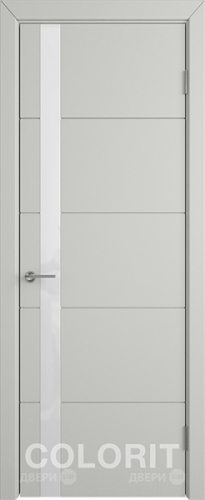 Межкомнатная дверь К4 ПО светло-серая эмаль в Зарайске