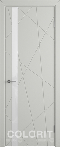 Межкомнатная дверь К5 ПО светло-серая эмаль в Зарайске