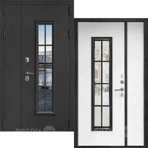 Входная металлическая Дверь Дверной Континент Тичино Двустворчатая Серая в Зарайске