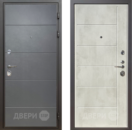 Дверь Шелтер (SHELTER) Комфорт Лофт графит 11 Бетон крем в Зарайске