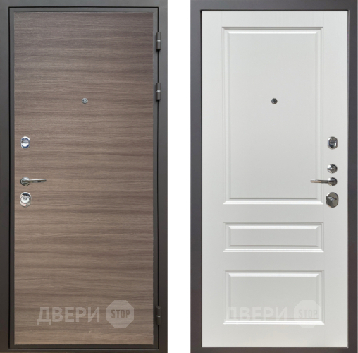 Дверь Шелтер (SHELTER) Комфорт Дуб тоскано поперечный 1 Белый ясень в Зарайске