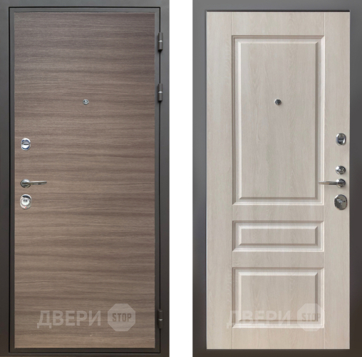 Входная металлическая Дверь Шелтер (SHELTER) Комфорт Дуб тоскано поперечный 3 Дуб филадельфия крем в Зарайске