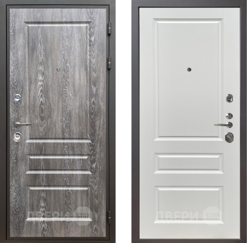 Входная металлическая Дверь Шелтер (SHELTER) Комфорт Дуб шале серебро 1 Белый ясень в Зарайске