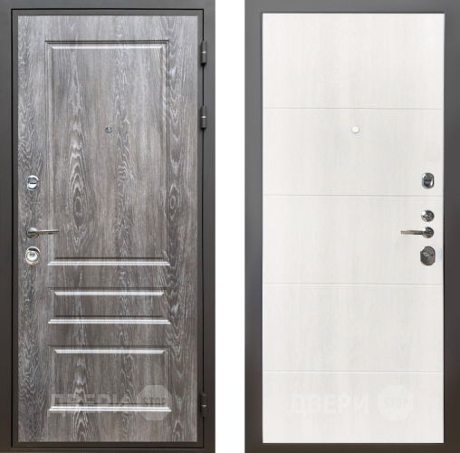 Входная металлическая Дверь Шелтер (SHELTER) Комфорт Дуб шале серебро 7 Дуб филадельфия крем в Зарайске