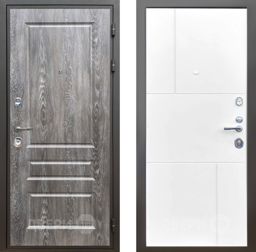 Входная металлическая Дверь Шелтер (SHELTER) Комфорт Дуб шале серебро 8 Белый матовый в Зарайске