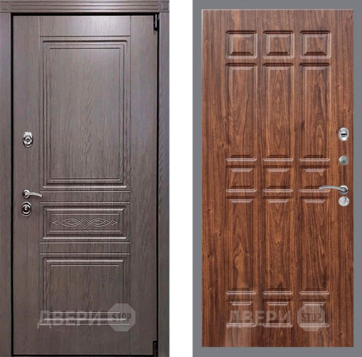 Входная металлическая Дверь Рекс (REX) Пренмиум-S FL-33 орех тисненый в Зарайске