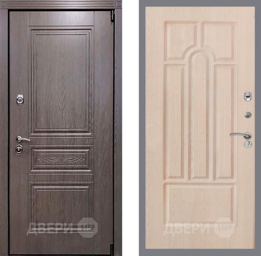 Входная металлическая Дверь Рекс (REX) Пренмиум-S FL-58 Беленый дуб в Зарайске