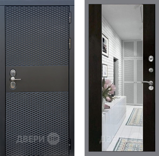 Входная металлическая Дверь Стоп БЛЭК CISA Зеркало СБ-16 Венге в Зарайске