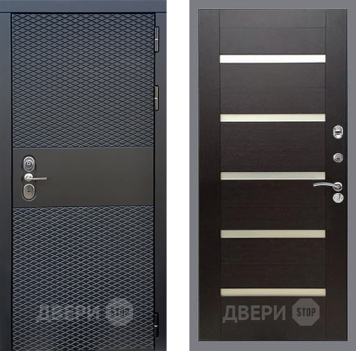 Входная металлическая Дверь Стоп БЛЭК CISA СБ-14 венге поперечный в Зарайске