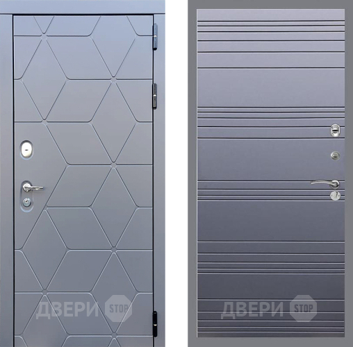 Входная металлическая Дверь Стоп КОСМО Лайн Силк титан в Зарайске