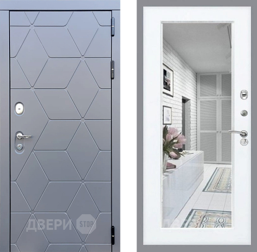 Дверь Стоп КОСМО Зеркало Силк Сноу в Зарайске