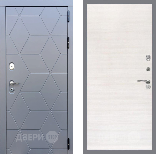 Входная металлическая Дверь Стоп КОСМО Гладкая Акация светлая в Зарайске