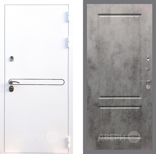 Входная металлическая Дверь Стоп Лайн Вайт ФЛ-117 Бетон темный в Зарайске