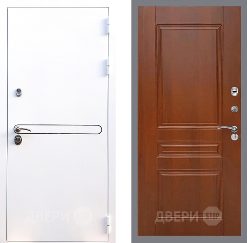 Входная металлическая Дверь Стоп Лайн Вайт ФЛ-243 Итальянский орех в Зарайске