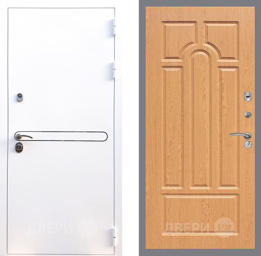 Входная металлическая Дверь Стоп Лайн Вайт ФЛ-58 Дуб в Зарайске