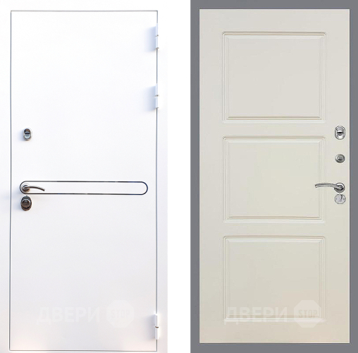 Входная металлическая Дверь Стоп Лайн Вайт ФЛ-3 Шампань в Зарайске