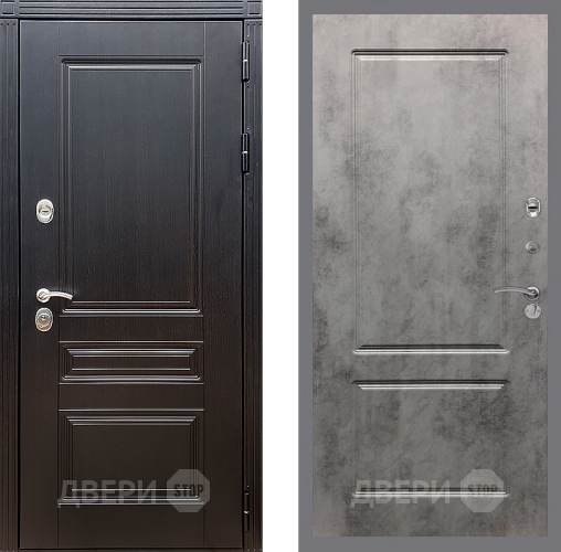 Входная металлическая Дверь Стоп МЕГАПОЛИС ФЛ-117 Бетон темный в Зарайске