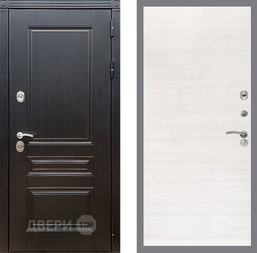 Входная металлическая Дверь Стоп МЕГАПОЛИС Гладкая Акация светлая в Зарайске