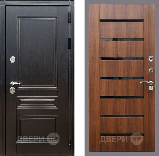 Входная металлическая Дверь Стоп МЕГАПОЛИС СБ-14 Орех бренди в Зарайске