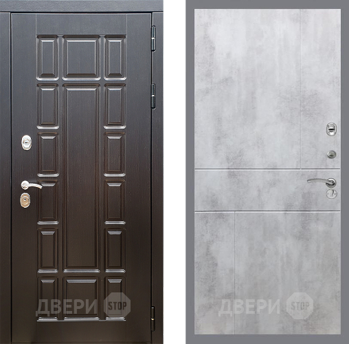 Входная металлическая Дверь Стоп НЬЮ ЙОРК ФЛ-290 Бетон светлый в Зарайске