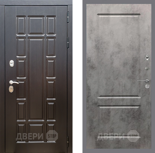 Входная металлическая Дверь Стоп НЬЮ ЙОРК ФЛ-117 Бетон темный в Зарайске