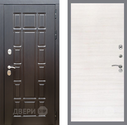 Входная металлическая Дверь Стоп НЬЮ ЙОРК Гладкая Акация светлая в Зарайске