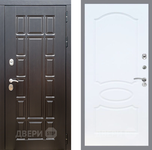 Входная металлическая Дверь Стоп НЬЮ ЙОРК ФЛ-128 Белый ясень в Зарайске