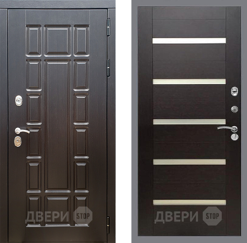 Входная металлическая Дверь Стоп НЬЮ ЙОРК СБ-14 венге поперечный в Зарайске