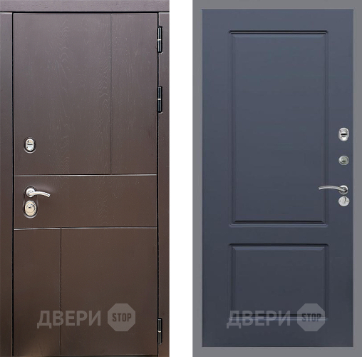 Входная металлическая Дверь Стоп УРБАН ФЛ-117 Силк титан в Зарайске