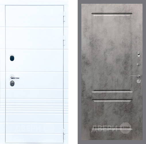 Входная металлическая Дверь Стоп ТРЕНДО ФЛ-117 Бетон темный в Зарайске