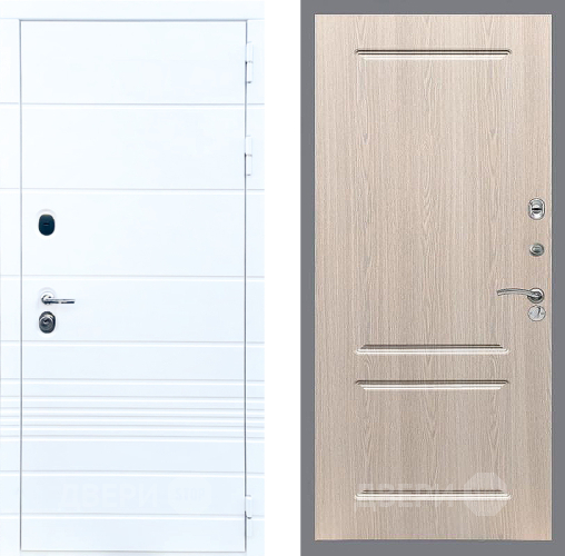 Входная металлическая Дверь Стоп ТРЕНДО ФЛ-117 Беленый дуб в Зарайске