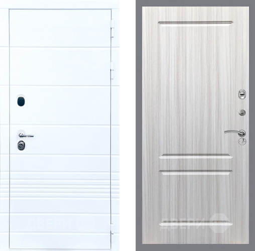 Входная металлическая Дверь Стоп ТРЕНДО ФЛ-117 Сандал белый в Зарайске