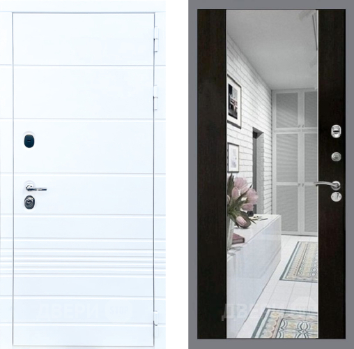 Входная металлическая Дверь Стоп ТРЕНДО Зеркало СБ-16 Венге в Зарайске