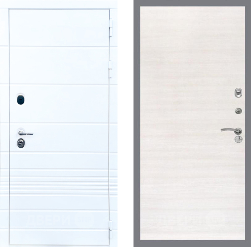 Входная металлическая Дверь Стоп ТРЕНДО Гладкая Акация светлая в Зарайске