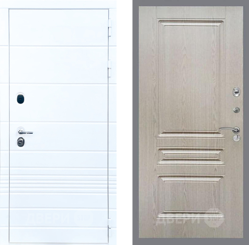 Входная металлическая Дверь Стоп ТРЕНДО ФЛ-243 Беленый дуб в Зарайске