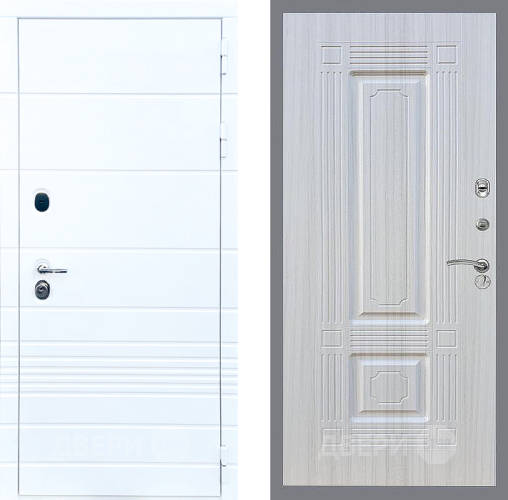 Входная металлическая Дверь Стоп ТРЕНДО ФЛ-2 Сандал белый в Зарайске