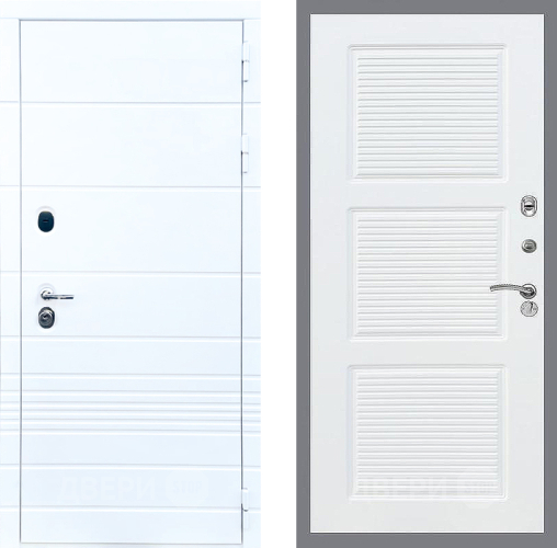 Входная металлическая Дверь Стоп ТРЕНДО ФЛ-1 Силк Сноу в Зарайске