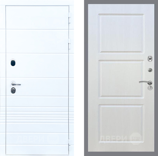 Входная металлическая Дверь Стоп ТРЕНДО ФЛ-3 Лиственница беж в Зарайске