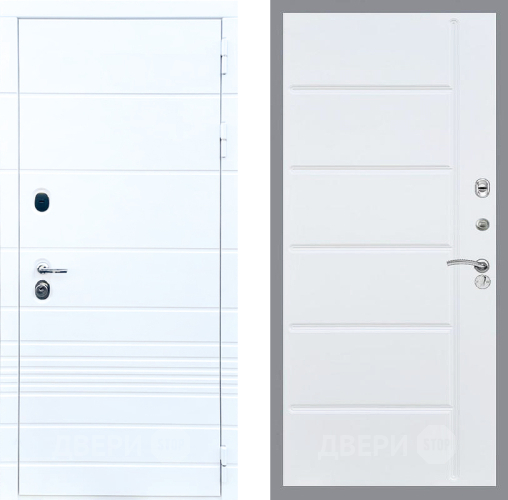 Входная металлическая Дверь Стоп ТРЕНДО ФЛ-102 Белый ясень в Зарайске