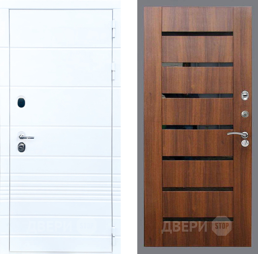 Входная металлическая Дверь Стоп ТРЕНДО СБ-14 Орех бренди в Зарайске